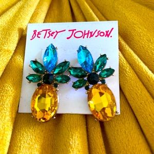 Betsey Johnson pineapple earrings